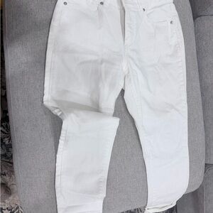 LOFT White High-Rise Denim Jeans